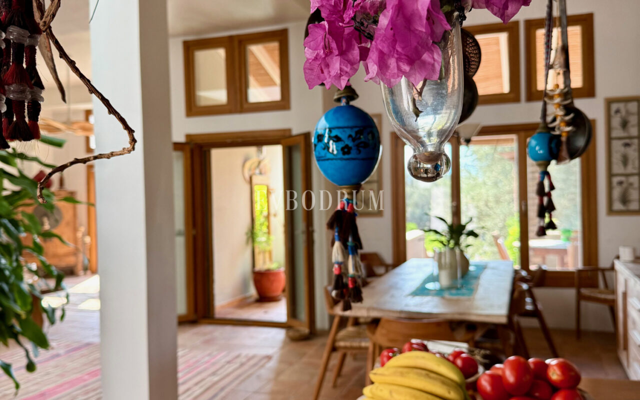 Plaja yürüme mesafesinde, havuzlu ve bahçeli geniş villa