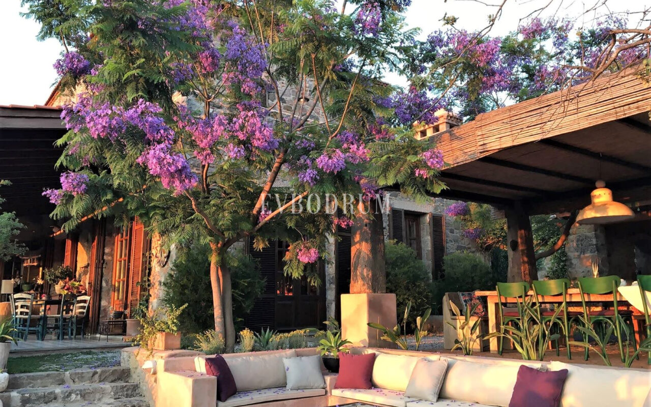 Özel havuzlu kiralık taş villa