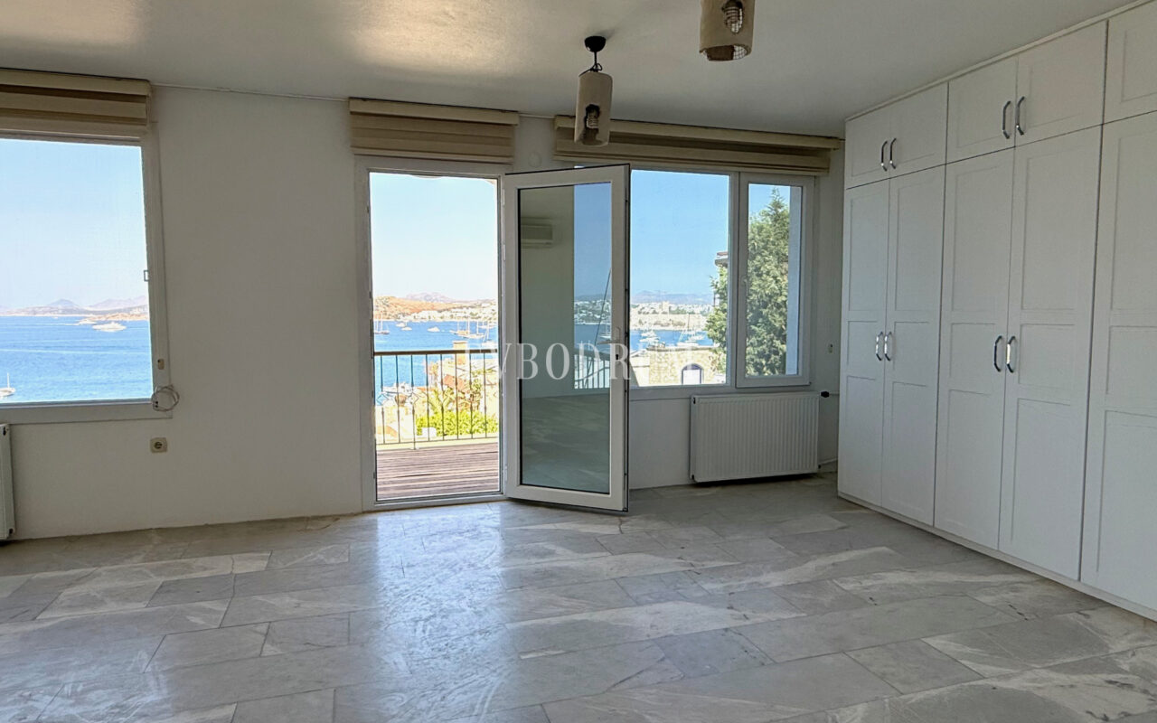 Yıllık kiralık, Kale ve adalar manzaralı Bodrum Evi
