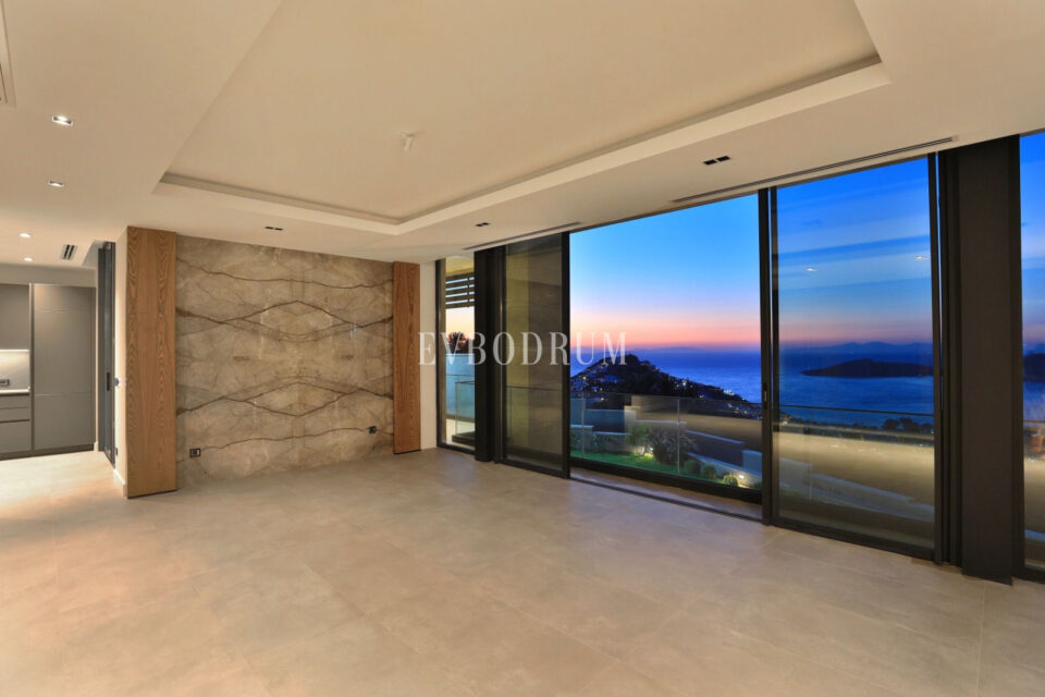 Yeni tamamlanmış, deniz manzaralı, özel havuzlu ve bahçeli villa – Görsel 16