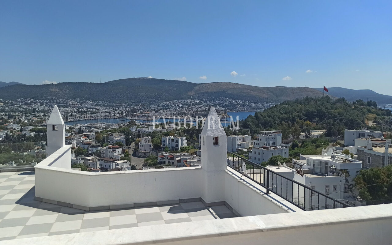 Merkezi lokasyonda, deniz manzaralı ikiz şehir evi