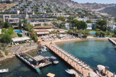 Plajlı sitede, özel havuzlu villa