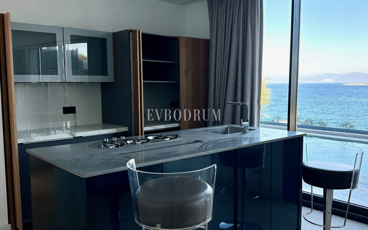 Ön sırada, havuzlu ve plaja erişimli yeni villa