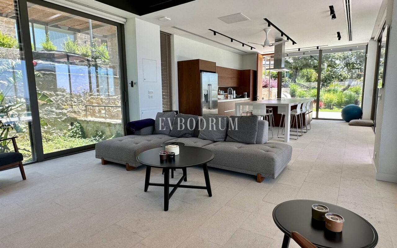 Modern, havuzlu ve geniş bahçeli villa