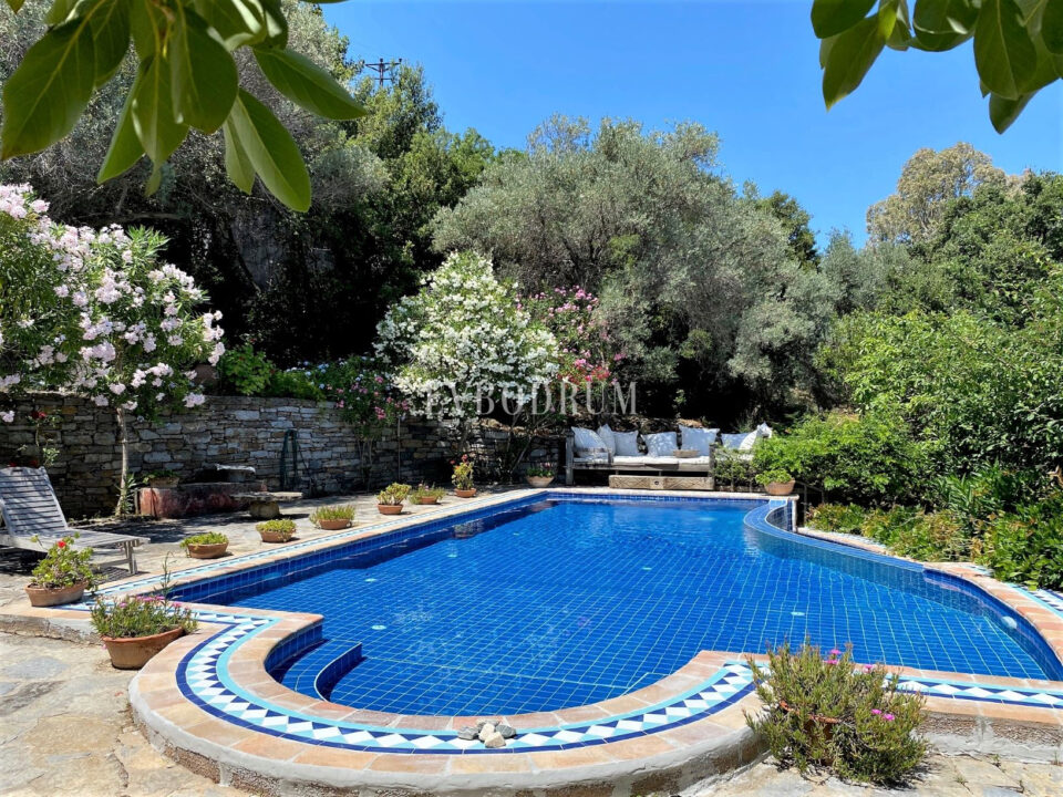 Geniş Bahçeli ve Özel Havuzlu Kiralık Taş Ev