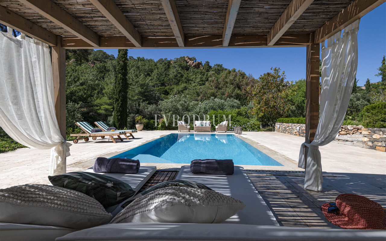 Misafir evi, havuz ve 5.025 m2 peyzajlı bahçesiyle eşsiz villa