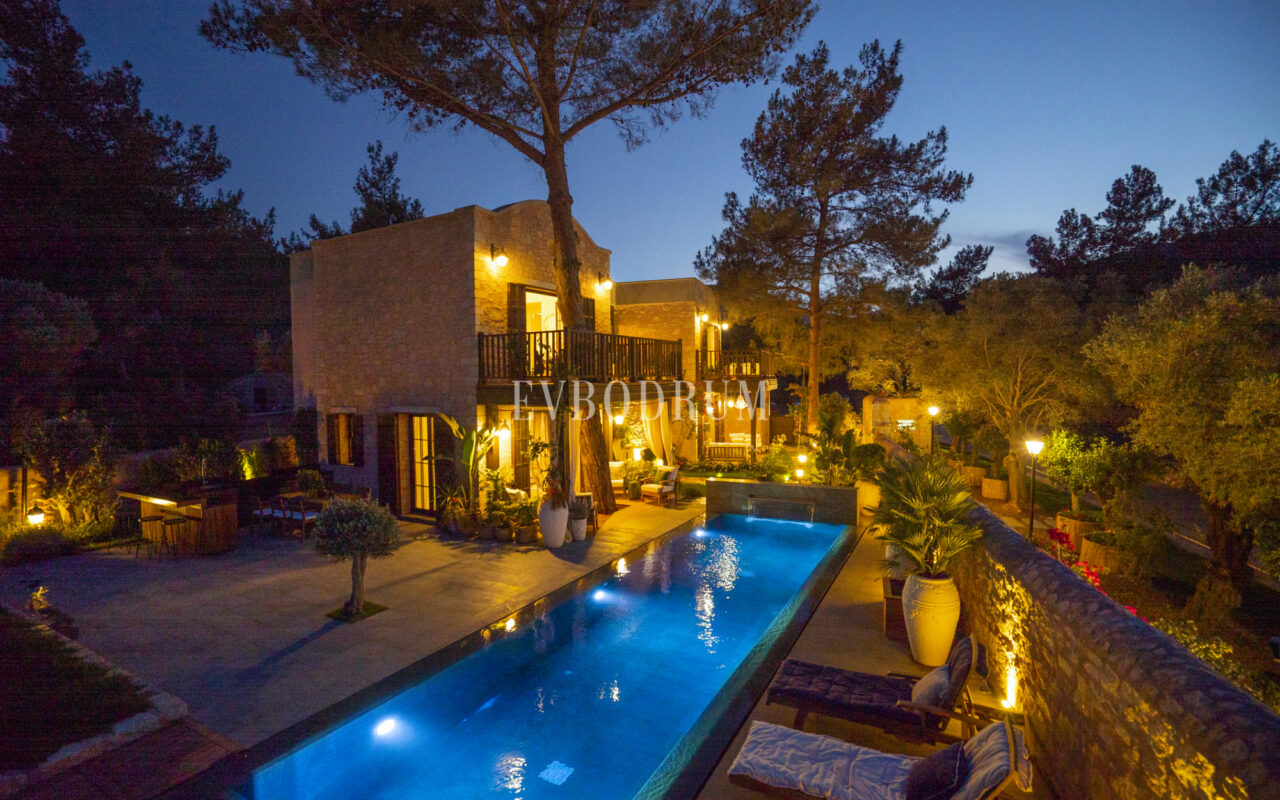 Torba’da yeni tamamlanmış, havuzlu villa