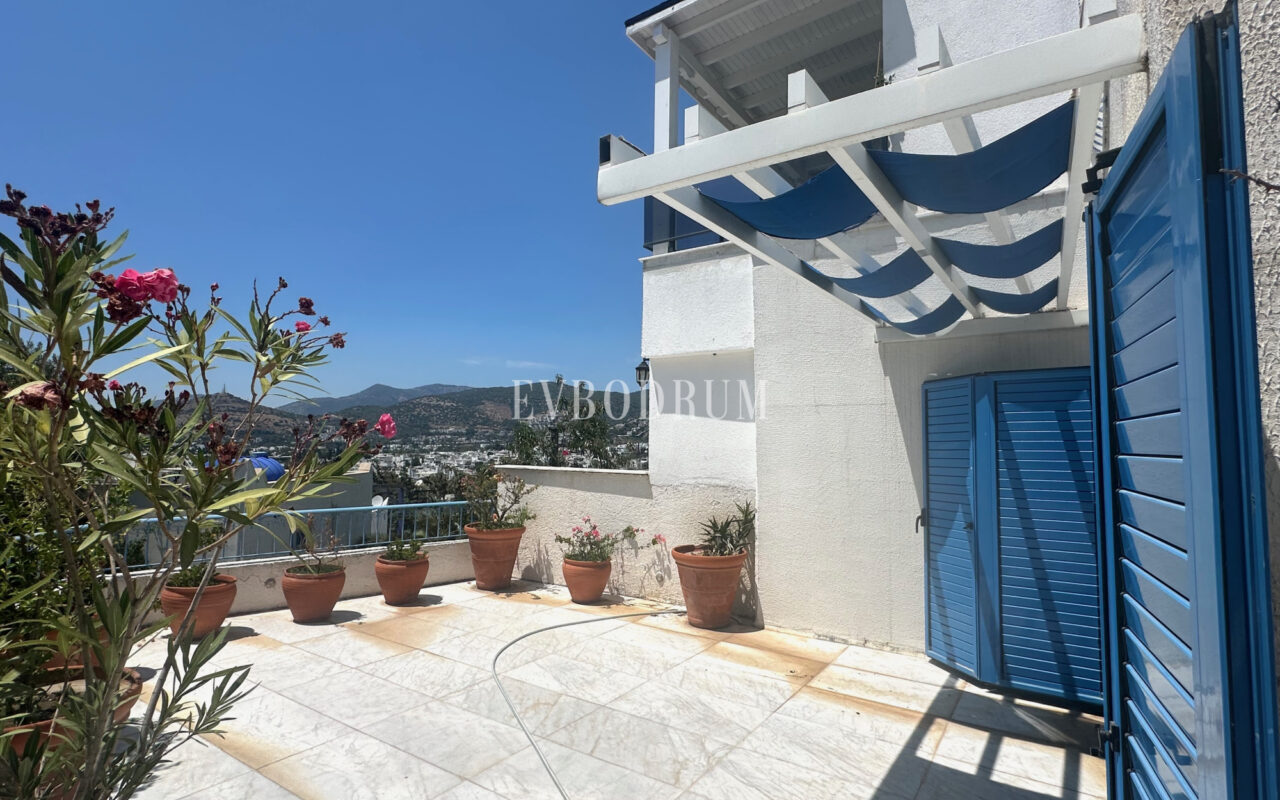 Bodrum’un kalbinde teraslı, orijinal Bodrum evi