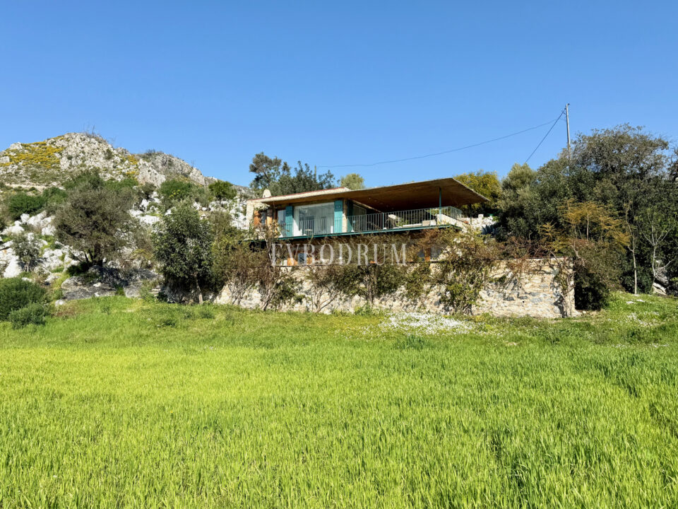 Bodrum Çökertme'de Mimar Tarafından Renove Edilmiş 14,500 m2 Bahçeli Taş Ev