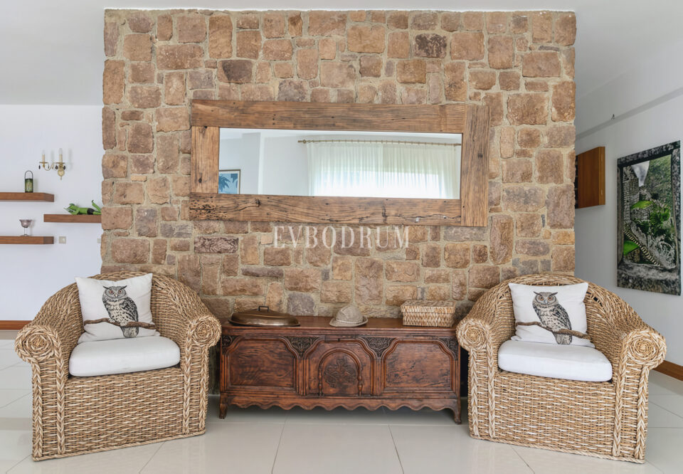 Eckvilla mit Meerblick und privatem Pool in Seba Yasemin Evleri, Gündoğan